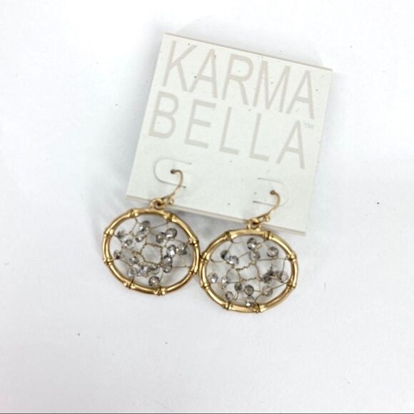 NWT Karma Bella Dangle Hoop and Jewel Earrings - Picture 1 of 7